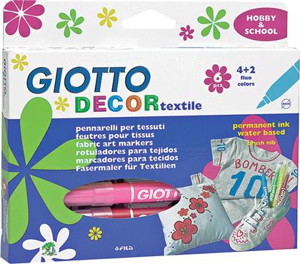 Decor Textile Σετ Μαρκαδόροι Χειροτεχνίας 6τμχ Giotto