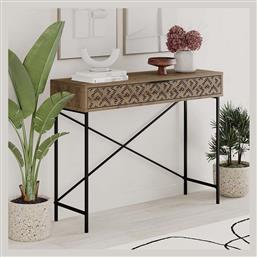 Giovanni Κονσόλα Ξύλινη Ανοιχτό Καφέ Μ110xΠ35.6xΥ90εκ. Megapap