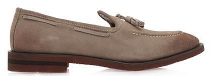 Suede Ανδρικά Loafers σε Μπεζ Χρώμα Giovanni Morelli