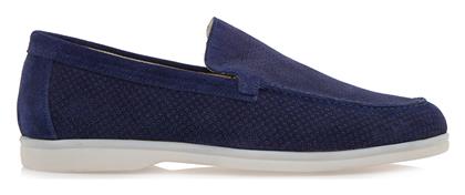 Suede Ανδρικά Loafers σε Μπλε Χρώμα Giovanni Morelli