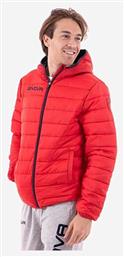 Givova Jacket Olanda Ανδρικό Μπουφάν Puffer για Χειμώνα Κόκκινο από το HallofBrands