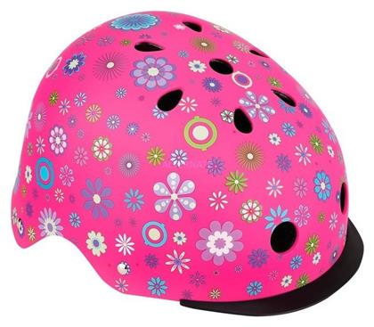 Κράνος για Παιδικό Πατίνι Elite Lights XS/S (48-53 cm) Deep Pink Flowers Globber