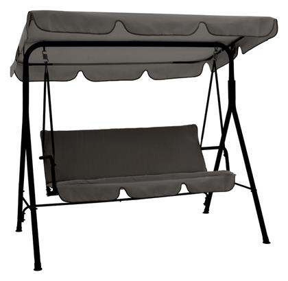 Globo Κούνια με Βάση 3 Θέσεων Μεταλλική Μ170xΠ110xΥ153cm Μαύρη - Pakketo