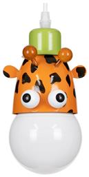 Giraffe Μονόφωτο Παιδικό Φωτιστικό Κρεμαστό από Μέταλλο με Υποδοχή E27 Λευκό - Πράσινο - Πορτοκαλί - Μαύρο 12x13.5cm GloboStar