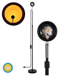 Sun 180° LED Φωτιστικό Δαπέδου Υ94εκ. Μαύρο GloboStar