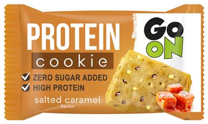 Μπισκότα Πρωτεΐνης με Κομματάκια Salted Caramel Χωρίς Ζάχαρη 50gr Go On Nutrition