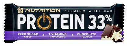 Premium Whey Μπάρα με 33% Πρωτεΐνη & Γεύση Σοκολάτα 50gr Go On Nutrition