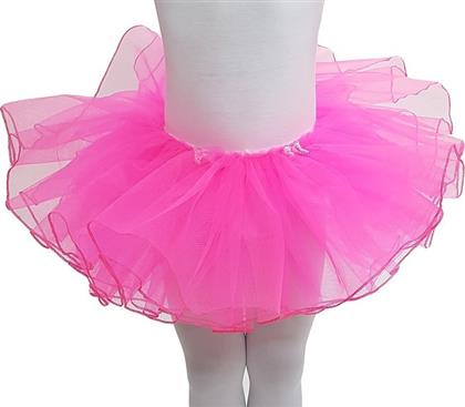 9993 Παιδική Φούστα 3-Layer Tutu Μπαλέτου Ροζ Godance