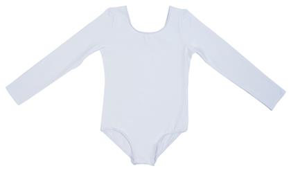 Leotard Παιδικό Κορμάκι Μακρυμάνικο Λευκό Godance