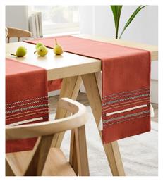 Ράνερ Βαμβακερό με Κέντημα Ginger 234 Κόκκινο 33x150εκ. Gofis Home