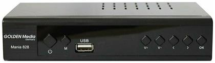 Mania 818 Ψηφιακός Δέκτης Mpeg-4 Full HD (1080p) Σύνδεσεις SCART / HDMI / USB Golden Media