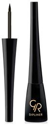 Dipliner Liquid Πινέλο Eye Liner Black 5gr Golden Rose