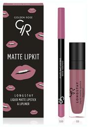 Matte LipKit Σετ Μακιγιάζ με Κραγιόν Blush Pink Golden Rose