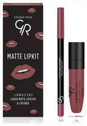 Matte LipKit Σετ Μακιγιάζ με Κραγιόν Rose Taupe Golden Rose