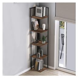 Γωνιακή Βιβλιοθήκη Lidia 33.5x33.5x180εκ. Μαύρο - Megapap