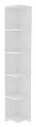 Γωνιακή Βιβλιοθήκη Ravella 25x25x160εκ. Λευκό - Megapap