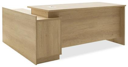 Γωνιακό Επαγγελματικό Γραφείο Amazon 180x160x76εκ. Μπεζ - Pakketo
