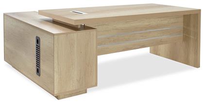 Γωνιακό Επαγγελματικό Γραφείο Minimal 200x170x75εκ. Μπεζ - Pakketo