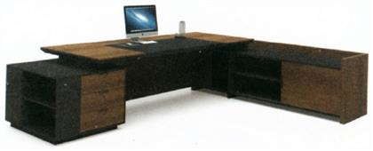 Γωνιακό Επαγγελματικό Γραφείο Proline 220x90x76εκ. Καφέ - Woodwell