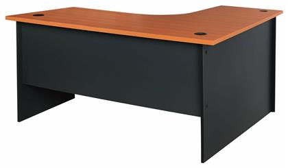 Γωνιακό Επαγγελματικό Γραφείο Sienna 150x150x75εκ. Γκρι / Κερασί - HomeMarkt