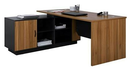 Γωνιακό Επαγγελματικό Γραφείο Supreme 160x140x75εκ. Honey Oak / Grey - HomeMarkt