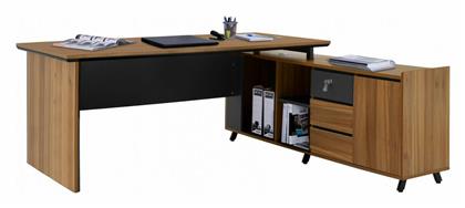 Γωνιακό Επαγγελματικό Γραφείο Supreme 200x180x76εκ. Καφέ - HomeMarkt