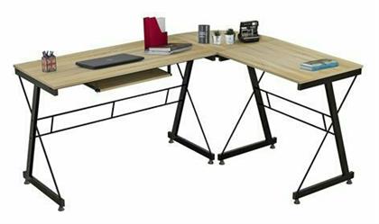 Γωνιακό Γραφείο Υπολογιστή Sonama 158x120x74εκ. Sonoma - Μαύρο - HomeMarkt