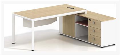 Γωνιακό Γραφείο Thesis 160x160x75εκ. Λευκό / Φυσικό - Woodwell