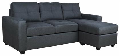 Γωνιακός 206x145x87εκ. Γκρι - HomeMarkt