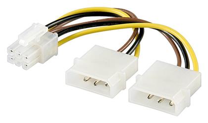 4 Pin Molex male - 6 Pin PCIE male Cable 0.15m (51360) Goobay