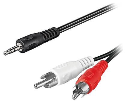 Καλώδιο 3.5mm male - RCA male Μαύρο 3m (51650) Goobay