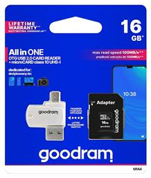Μ1Α4 microSDHC 16GB Class 10 U1 UHS-I GoodRAM