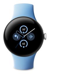 Pixel Watch 2 41mm Polished Silver Aluminium Case/Bay Active Band Google