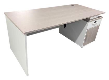 Γραφείο Armadi 180x80x75εκ. Γκρι-λευκή - Pakketo