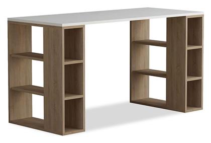 Γραφείο Colmar με Βιβλιοθήκη 140x60x75εκ. Λευκό - Pakketo