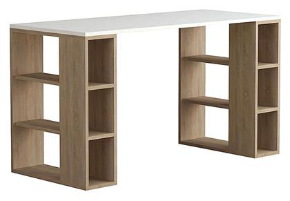 Γραφείο Colmar με Βιβλιοθήκη 140x60x75εκ. Λευκό - Megapap