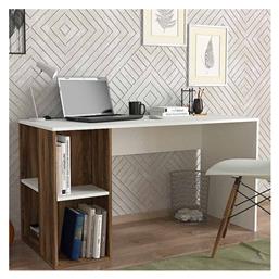 Γραφείο Coral με Βιβλιοθήκη 140x60x75εκ. Λευκό - Megapap