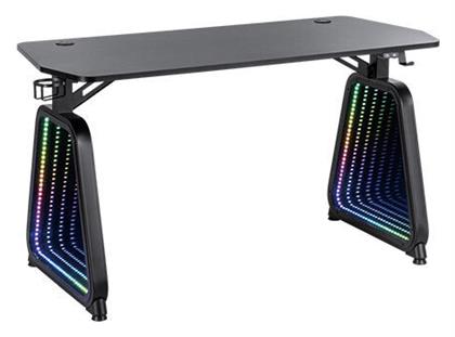 Γραφείο Gaming με LED & USB θύρες 136x60x75εκ. White - White Shark