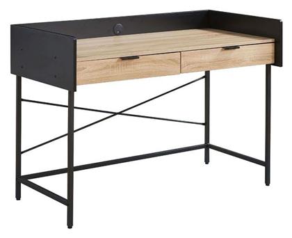 Γραφείο Homi 123x60x86εκ. Φυσικό Μαύρο - Liberta