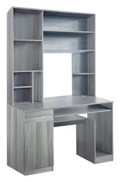 Γραφείο Υπολογιστή Novelty με Βιβλιοθήκη 120x55x182εκ. Γκρι-oak - Pakketo