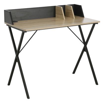 Γραφείο Υπολογιστή Zervan 90x50x85εκ. Φυσικό-μαύρο - Pakketo