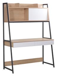 Γραφείο Jersey 124x54x171εκ. Φυσικό-λευκό / Ανθρακί - Pakketo