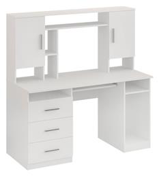 Γραφείο Keldra 140x59.8x142.2εκ. Λευκή Απόχρωση - Pakketo