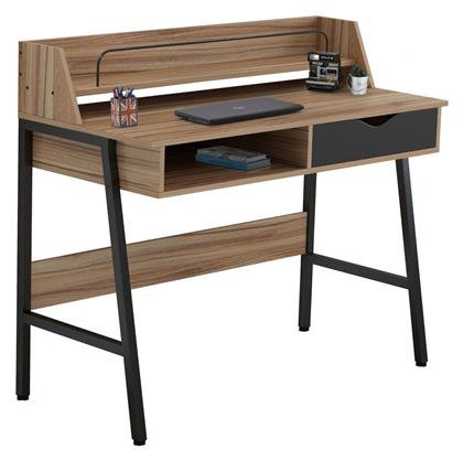 Γραφείο Olivier 104x48x89εκ. Καρυδί - Μαύρο - HomeMarkt