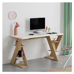 Γραφείο Papillon με Βιβλιοθήκη 137x60x75εκ. Megapap