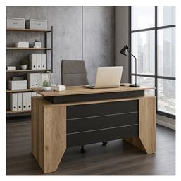 Γραφείο Remida 140x60x76.9εκ. Sepet Oak - Ανθρακί - Megapap