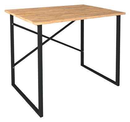Γραφείο Rilke 90x60x75εκ. Μαύρο / Pine Oak - Megapap