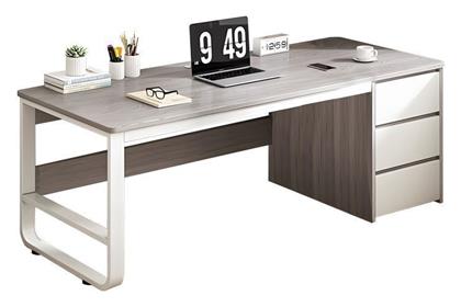 Γραφείο Salto 120x48x74εκ. Γκρι-λευκό - Pakketo