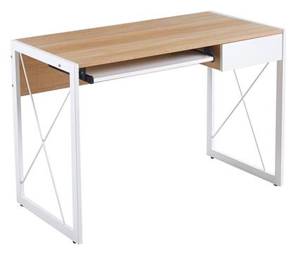 Γραφείο Unit 110x60εκ. Άσπρο/φυσικό - Woodwell