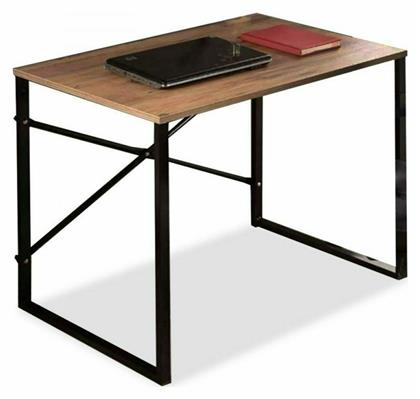 Γραφείο Zayn 90x60x70εκ. Καρυδί-Μαύρο - Pakketo